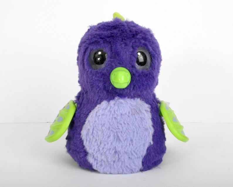 Paarse groene Hatchimals, electronisch speelgoed knuffel, Paars, Overige typen, Ophalen of Verzenden, Zo goed als nieuw