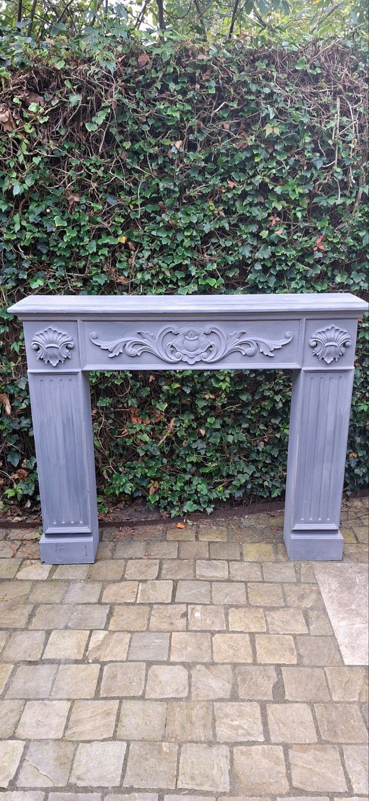 Schouwombouw - 137x115x25 cm - Grijs, Ophalen, Gebruikt, Vrijstaande haard, Overige soorten