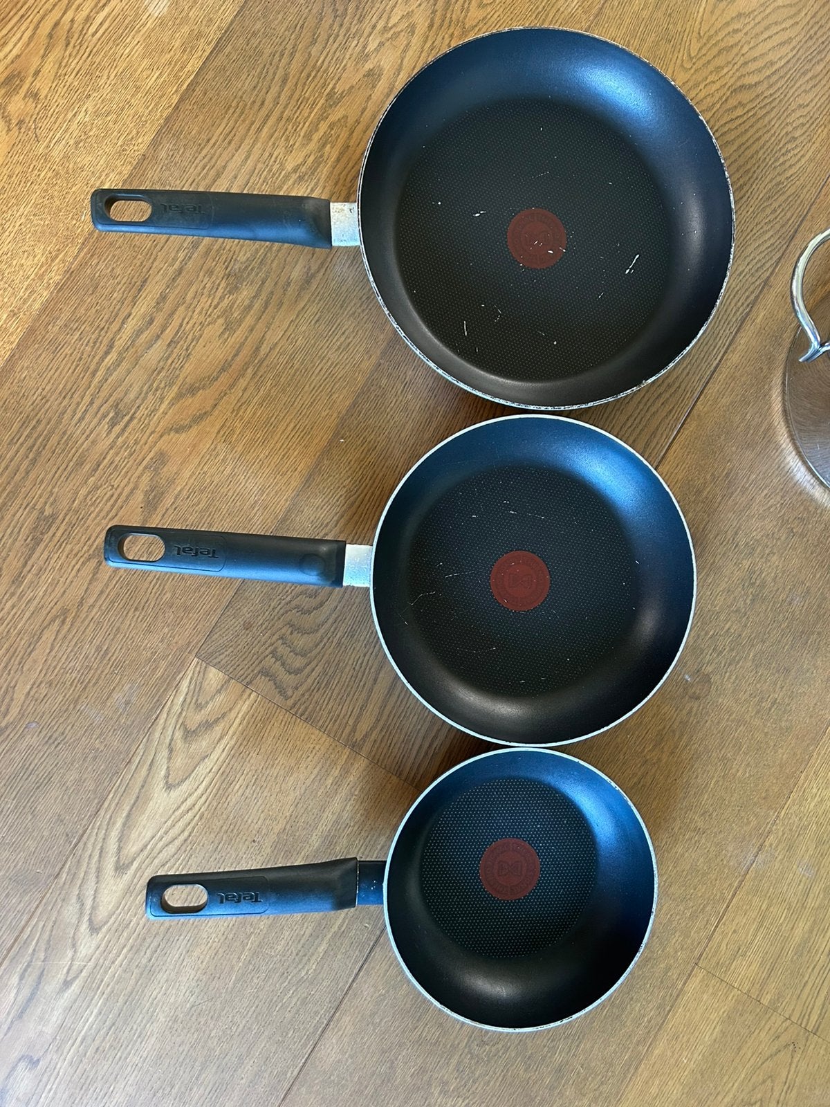 Tefal easy plus set 20cm 24cm 28cm, Ophalen, Koekenpan, Vaatwasserbestendig, Gebruikt