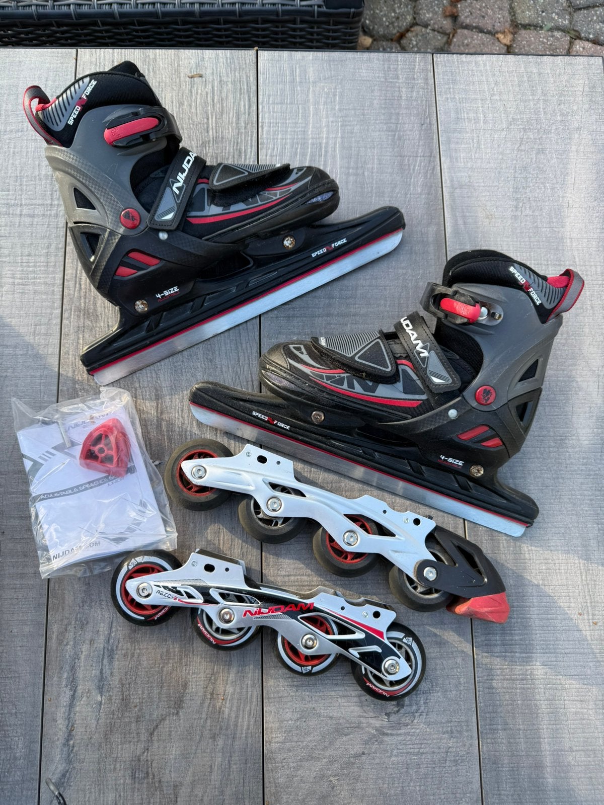 Nijdam verstelbare schaatsen / skeelers maat 33 - 36, Ophalen of Verzenden, Zo goed als nieuw, IJshockeyschaatsen, Nijdam