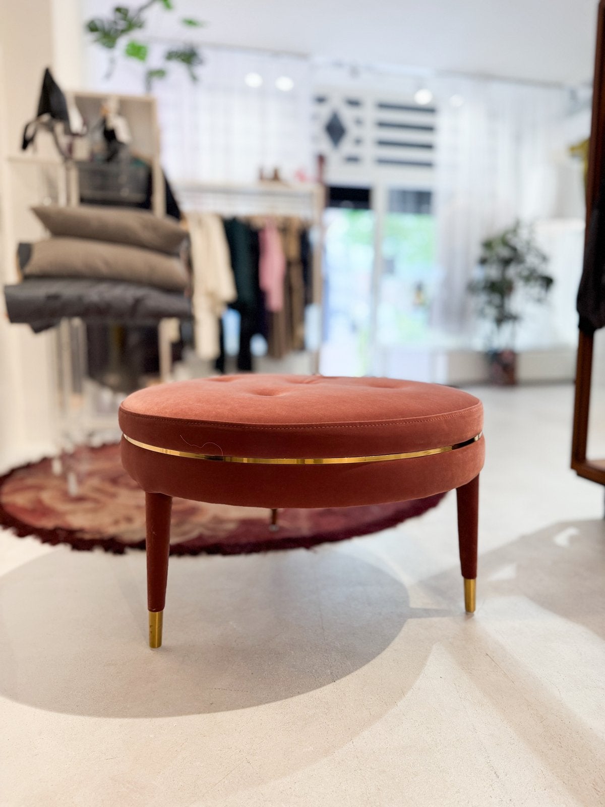 Bold Monkey Macaron Poef - Roze/Goud 80 cm, Ophalen, Minder dan 50 cm, Gebruikt, Rond