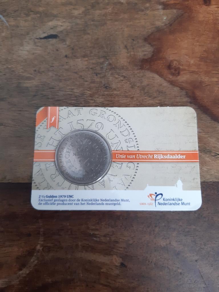 Unie van Utrecht Rijksdaalder in Coincard KNM, Verzenden, Koningin Juliana, 2½ gulden