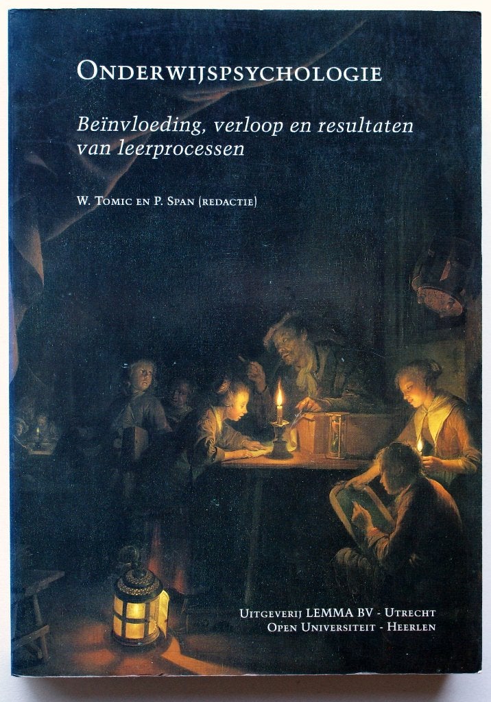ONDERWIJSPSYCHOLOGIE, Gelezen, Verzenden, W. Tomic en P. Span, Overige onderwerpen