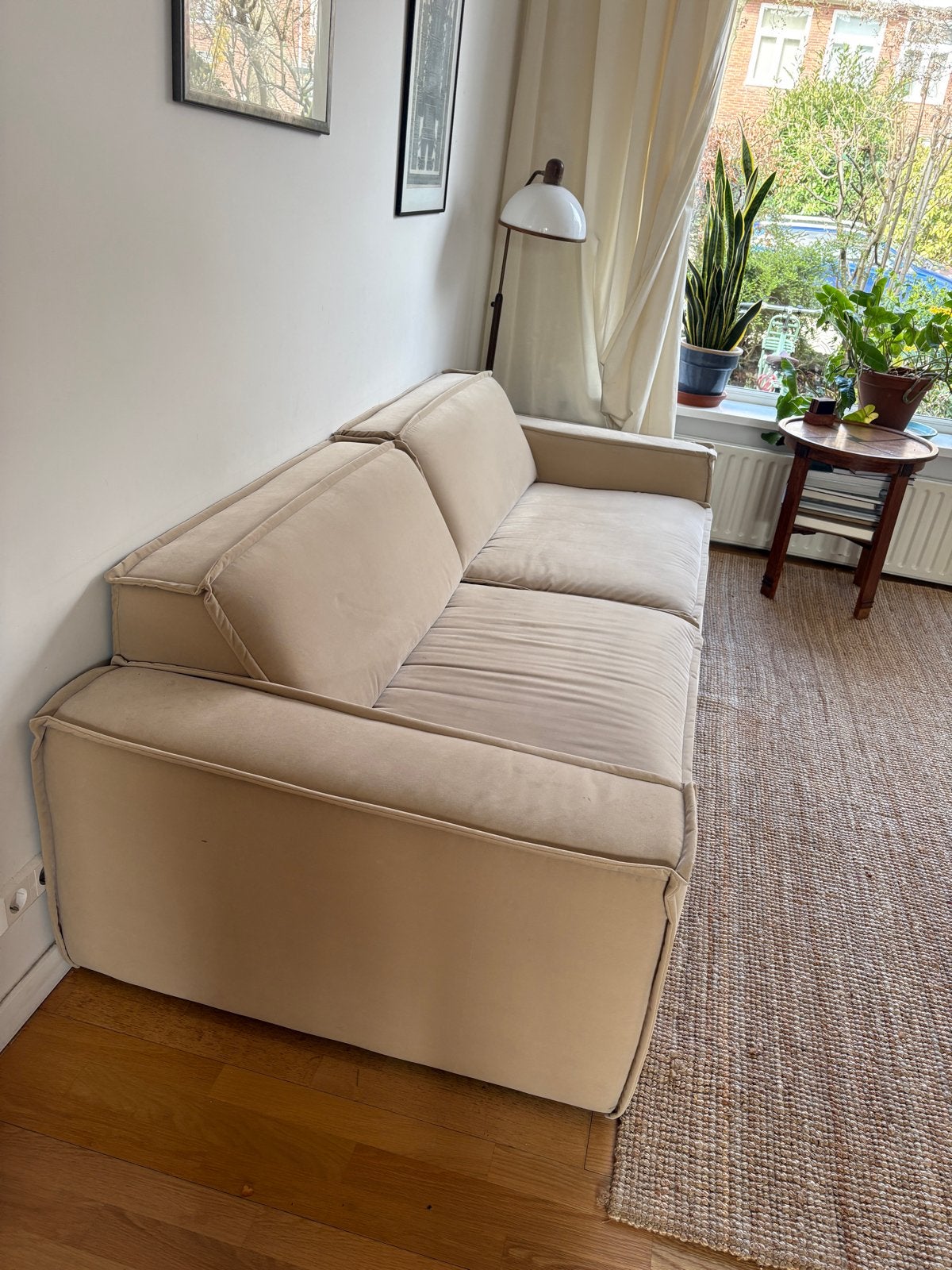 Prachtige Feste Edge 3-zits bank - Royal Linen, Driepersoons, 75 tot 100 cm, Ophalen of Verzenden, Zo goed als nieuw