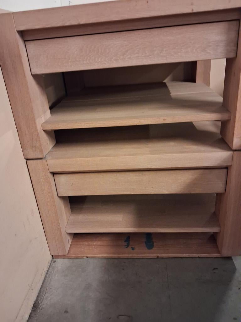 Salontafel(s) massief blank eiken, Ophalen, Gebruikt, L65xb65xh38.5