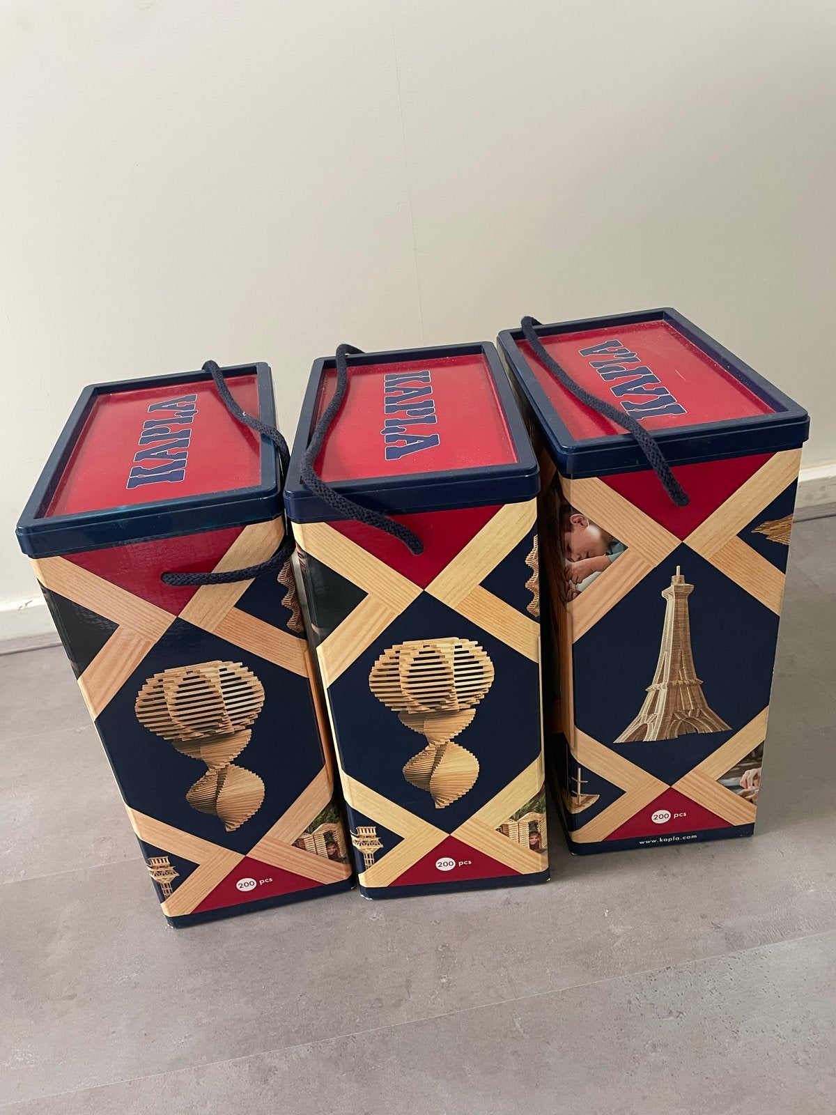 3x Kapla 200 Stuks Bouwplankjes - Zo goed als nieuw, Kinderen en Baby's, Ophalen, Zo goed als nieuw, Overige merken
