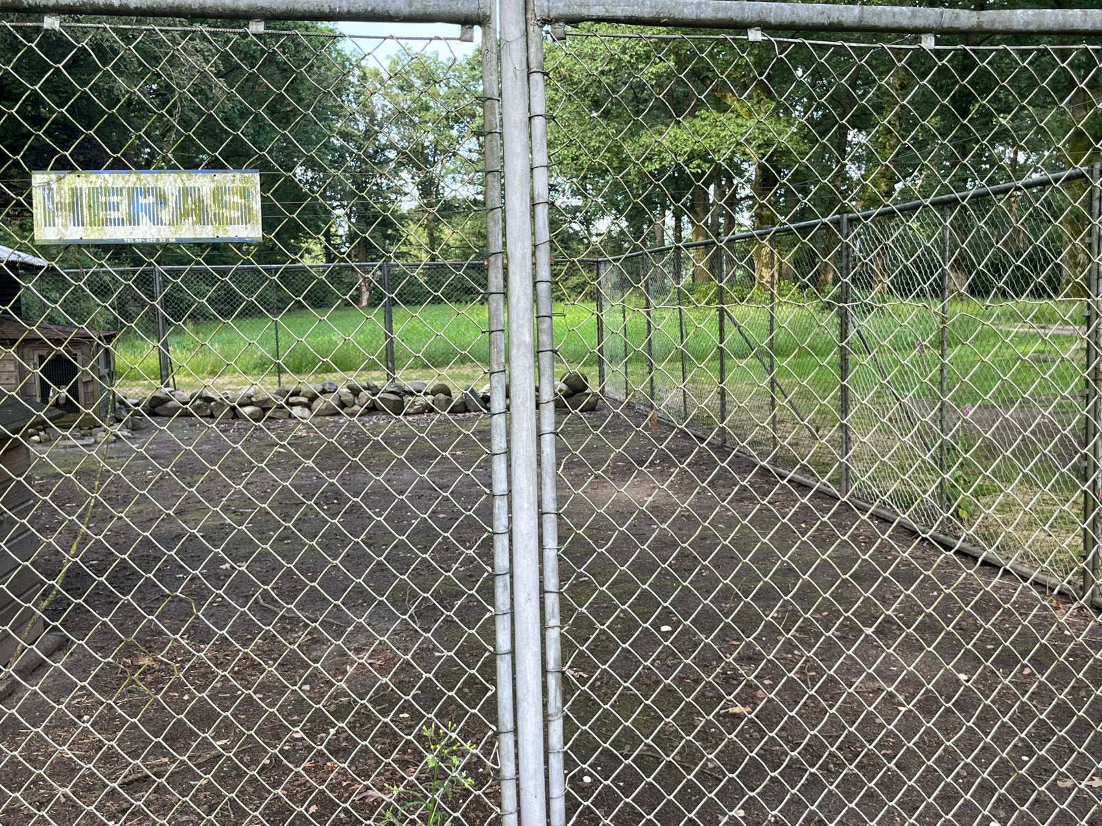 Heras Hekwerk 60 meter, Ophalen, Met poort, Gebruikt, Gaashekwerk
