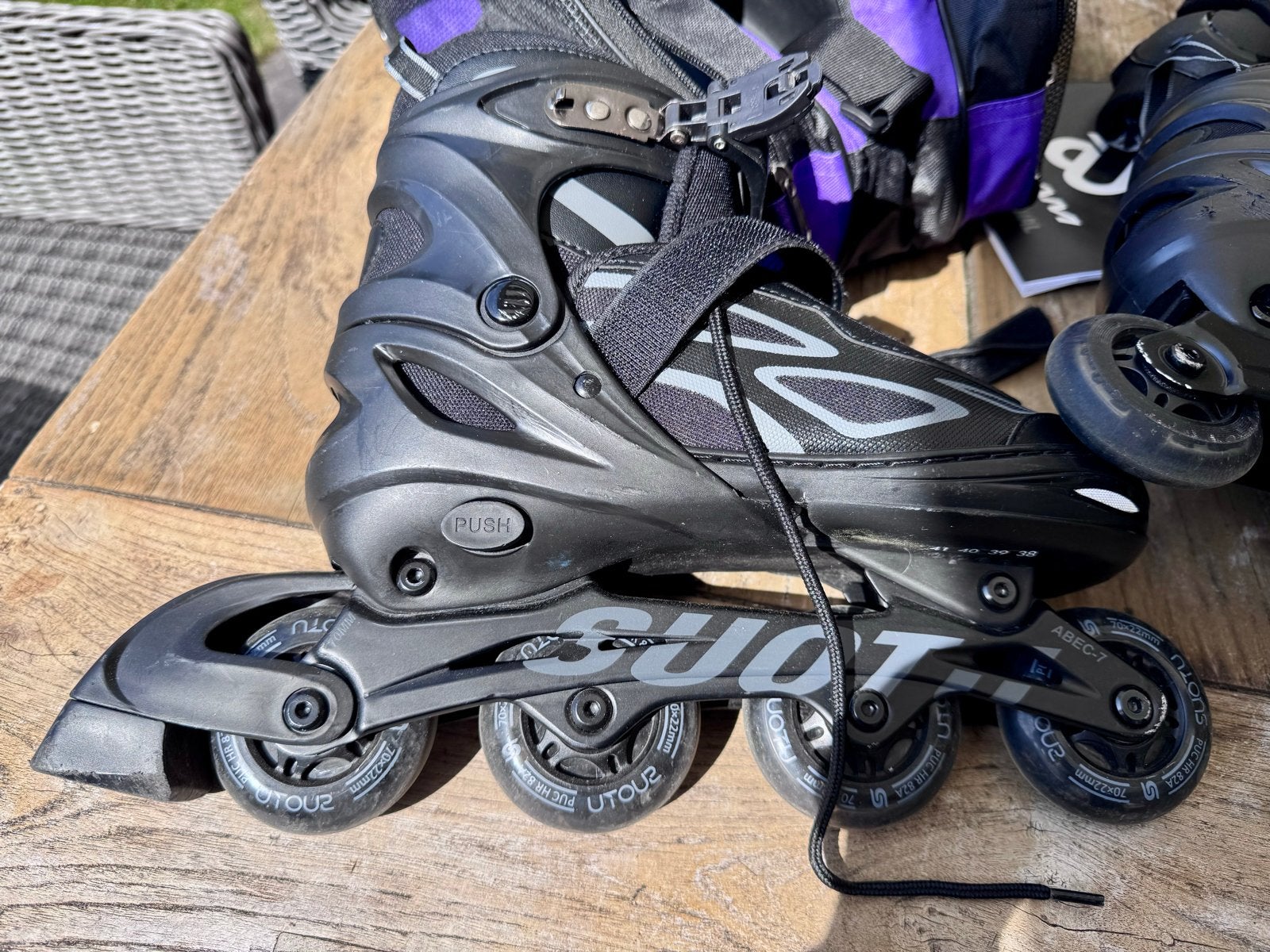 Skeelers Nijdam SUOTU verstelbaar maat 38-41 zo goed als nie, Verstelbaar, Zo goed als nieuw, Inline skates 4 wielen, Dames