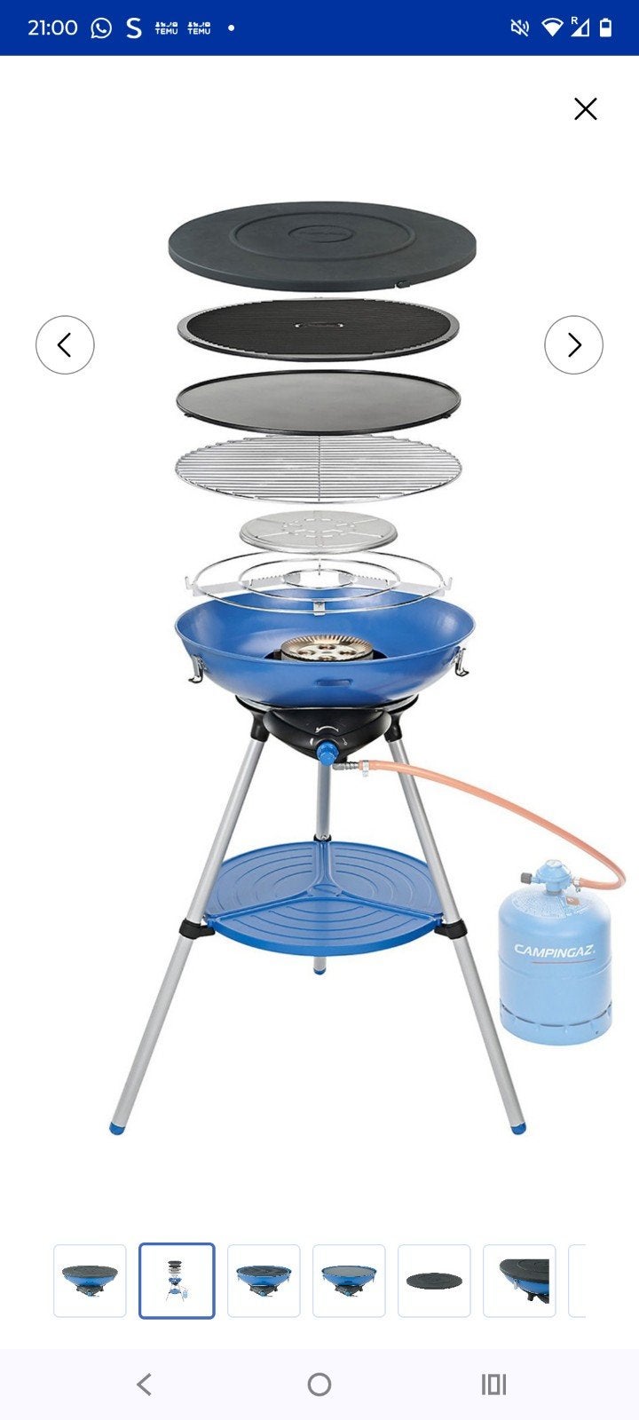 Partygril 600 van campinggaz, Ophalen