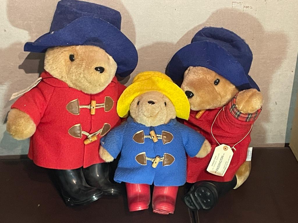 3x Paddington beren, lekker groot, Verzamelen, Beren en Cherished Teddies, Ophalen of Verzenden, Zo goed als nieuw, Stoffen beer