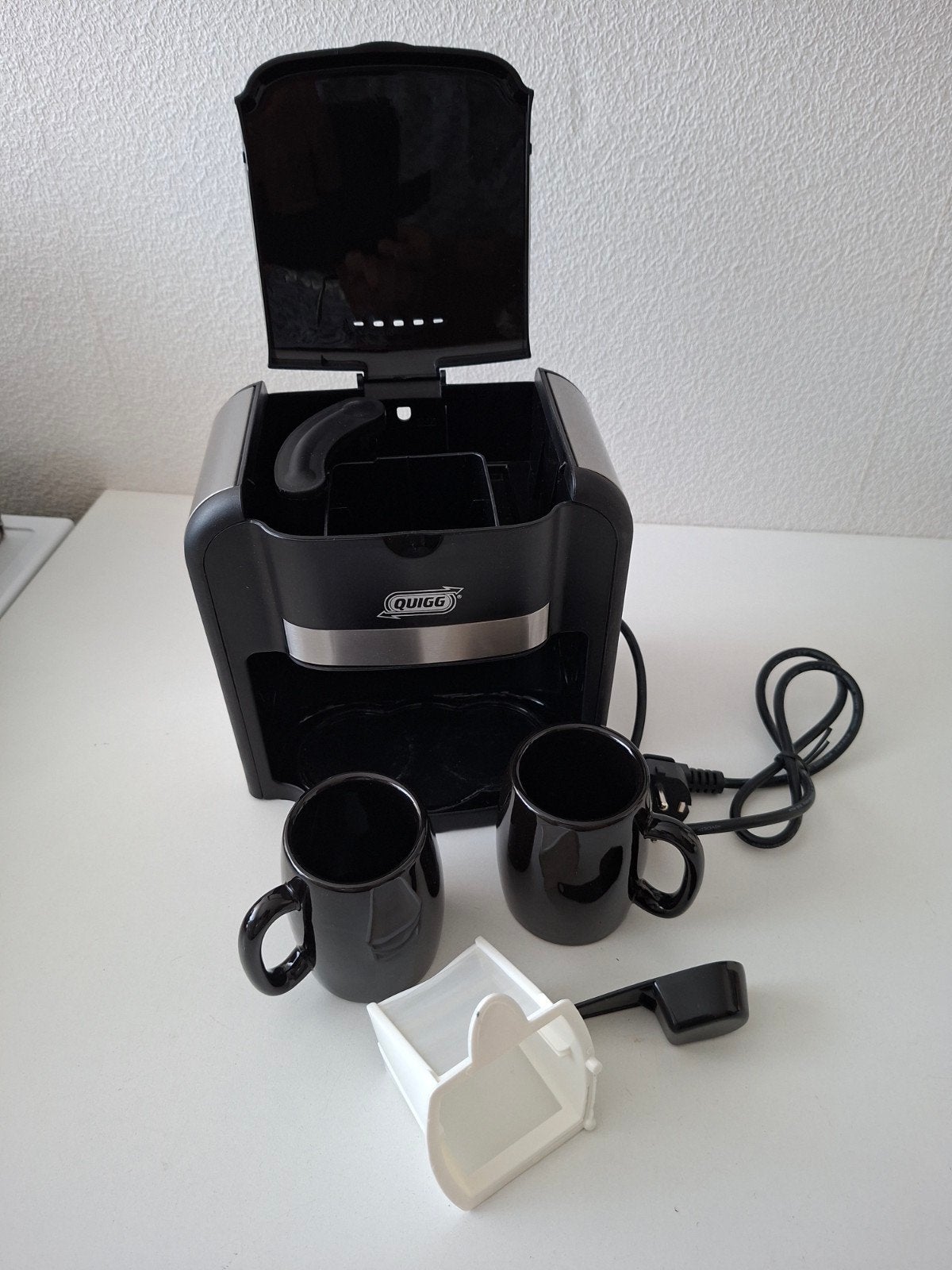 Quigg Duo Koffiezetter - Compact en Stijlvol, Ophalen of Verzenden, Nieuw, Koffiemachine, Gemalen koffie
