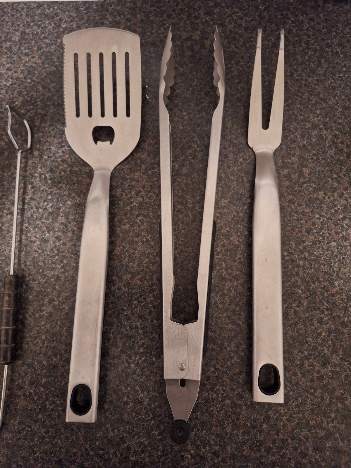 BBQ Gereedschap Set - Spatel, Tang, Vork, Tuin en Terras, Ophalen, Nieuw, Onbekend