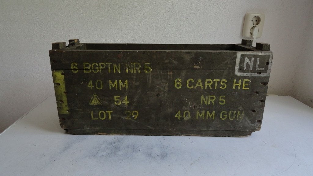 Legerkist, munitie kist, zonder deksel, Ophalen of Verzenden, Landmacht, Nederland, Kist of Geocache