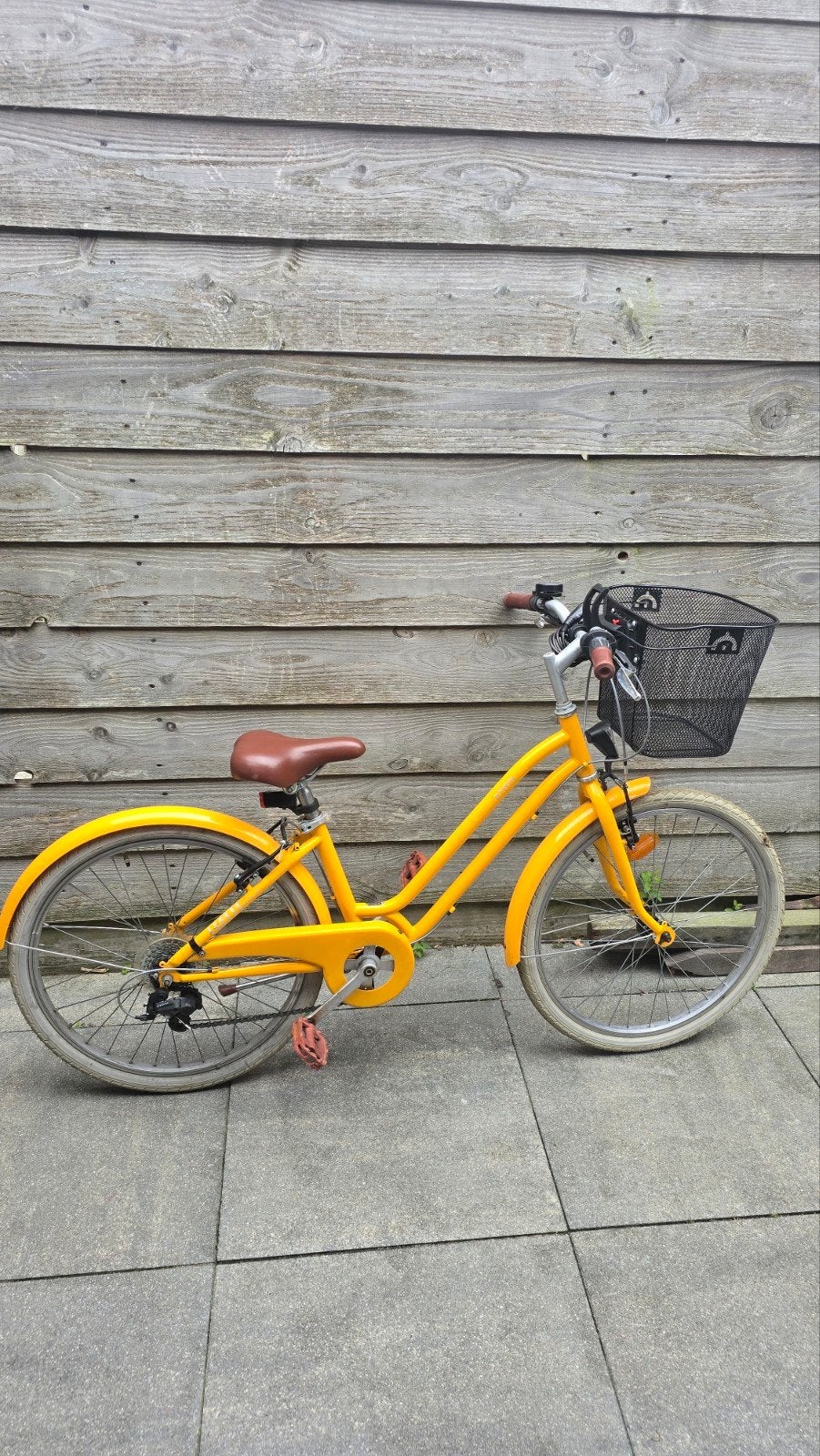 B'Twin 24inch geel, Minder dan 47 cm, Ophalen, Gebruikt, Staal