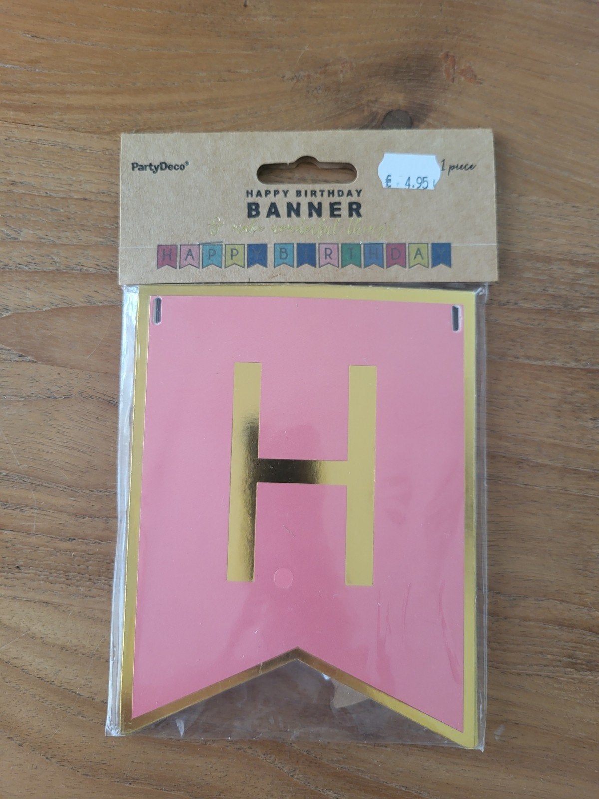 Happy Birthday Banner Roze Goud - Feestdecoratie, Ophalen of Verzenden, Nieuw, Versiering, Verjaardag