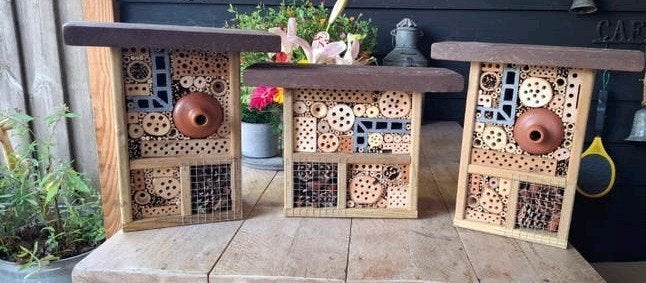 Wilde bijen hotel insectenhotel, Ophalen