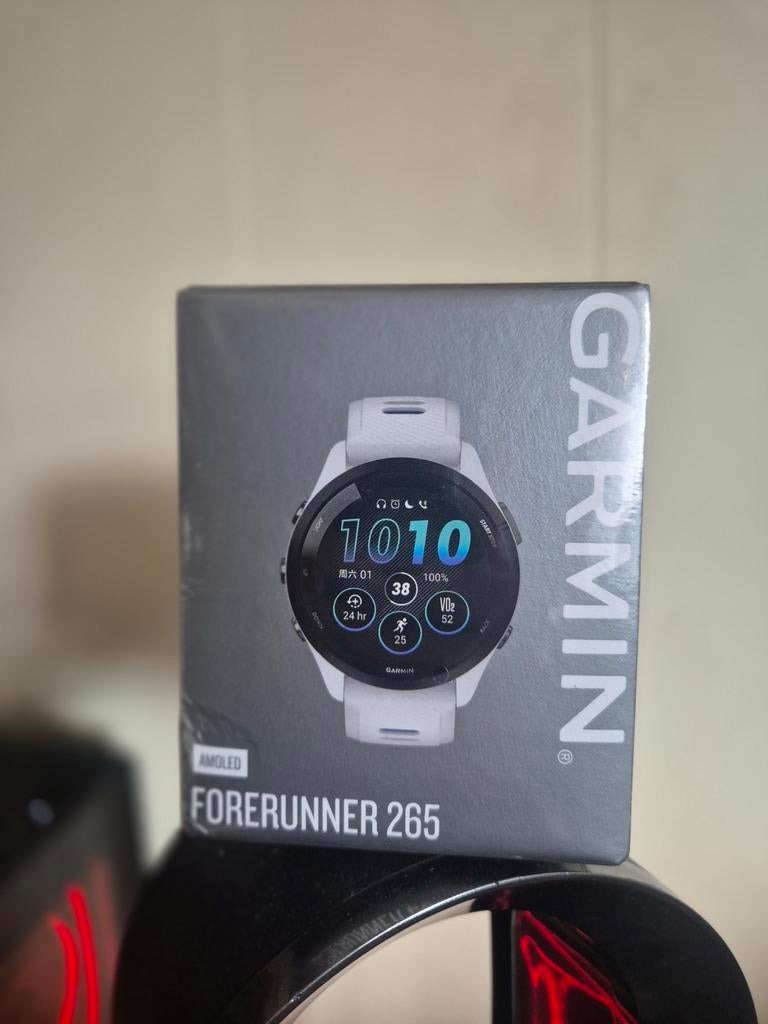 Garmin Forerunner 265 GPS Hardloop Smartwatch Wit, Wit, Garmin, Nieuw, Ophalen of Verzenden