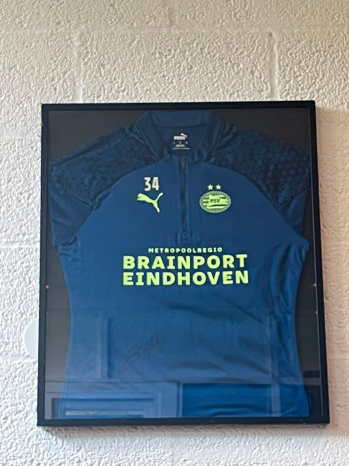 Gesigneerd PSV shirt Ismael Saibari met bewijs, Ophalen of Verzenden, Nieuw, PSV, Shirt
