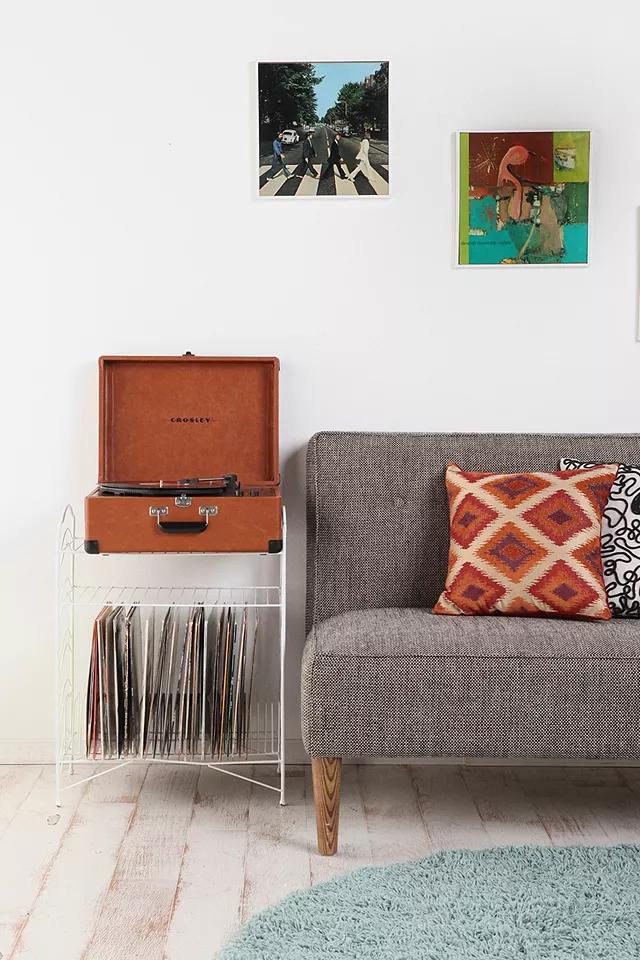 Vinyl LP platenrek kast lp speler opberging wit platenhouder, Huis en Inrichting, Kasten | Overige, Zo goed als nieuw, Ophalen