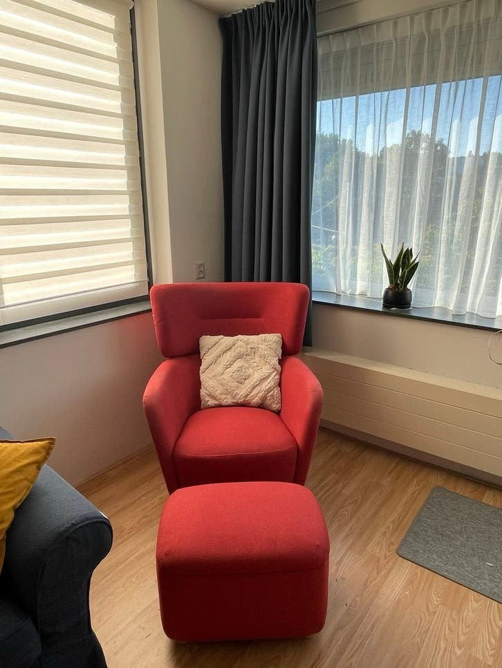 Gratis ophalen Fauteuil Rood Ikea Oskarshamn, Huis en Inrichting, Banken | Sofa's en Chaises Longues, Ophalen, Eenpersoons, 75 tot 100 cm