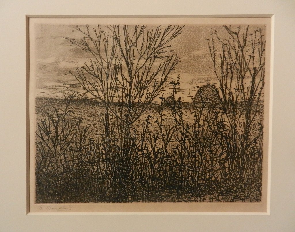 Ets Kerkhoflaan / Duinen Den Haag Willem Minderman 17x22 cm., 17 cm, 22 cm, Ophalen of Verzenden, Gesigneerd