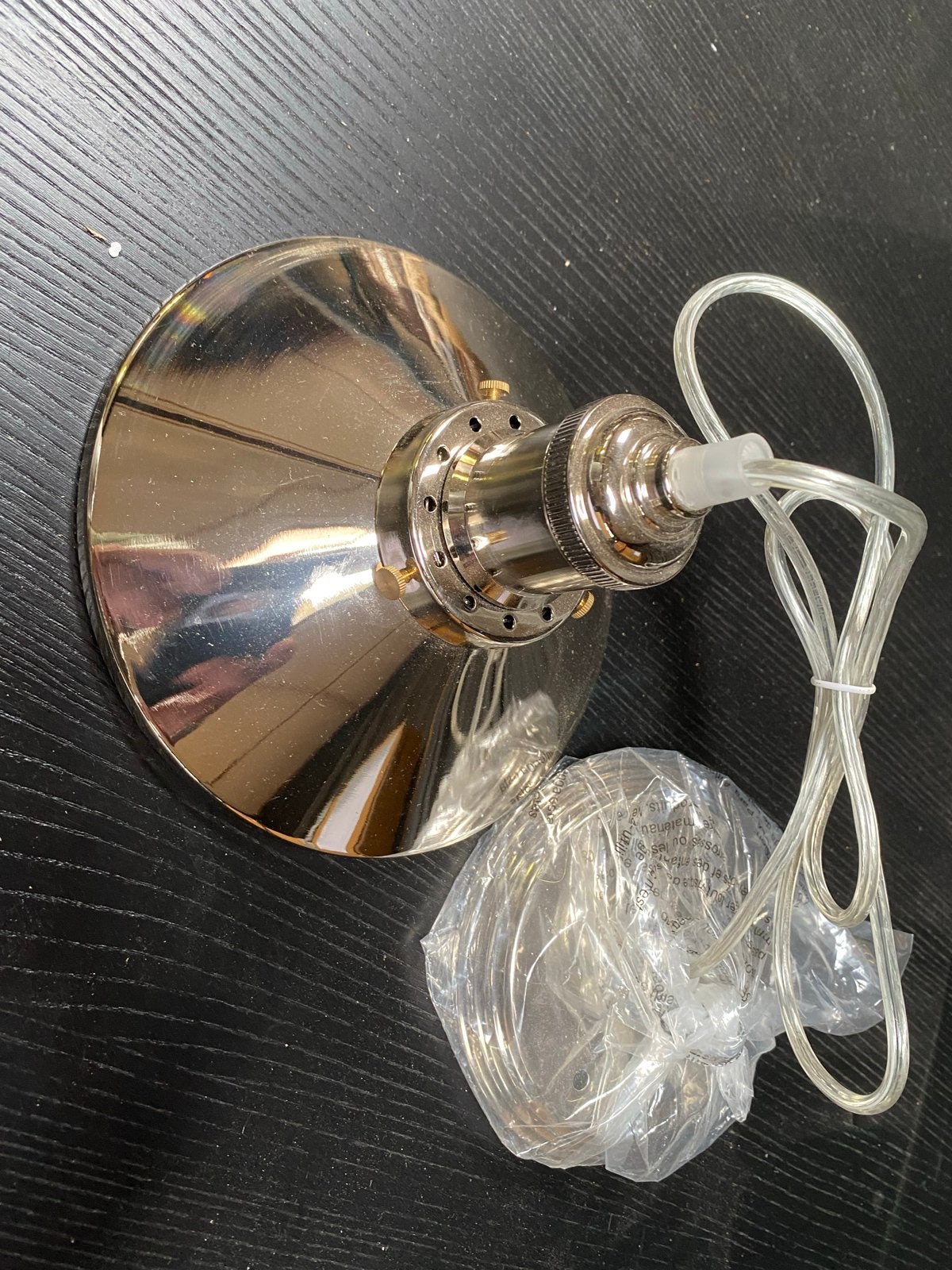 Moderne chroom hanglamp 19 cm - Nieuw in verpakking, Ophalen, Nieuw, Metaal