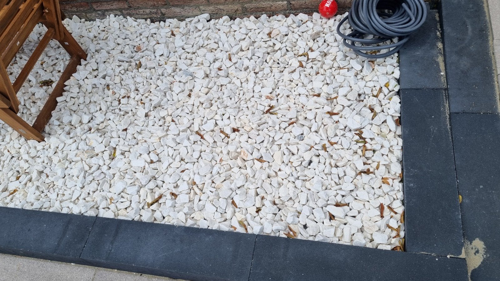Witte siergrind/split in big bag, Tuin en Terras, Grind, Keien en Split, Ophalen, Gebruikt, Wit, Grind