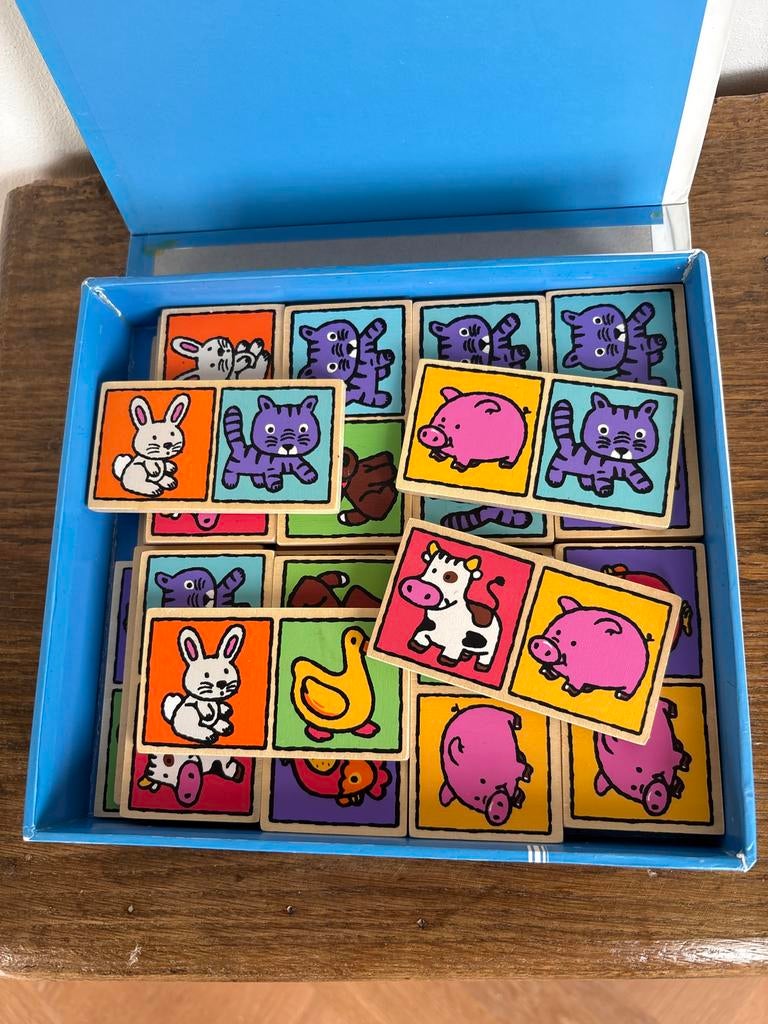 Djeco Domino Dieren, Een of twee spelers, Ophalen of Verzenden, Zo goed als nieuw
