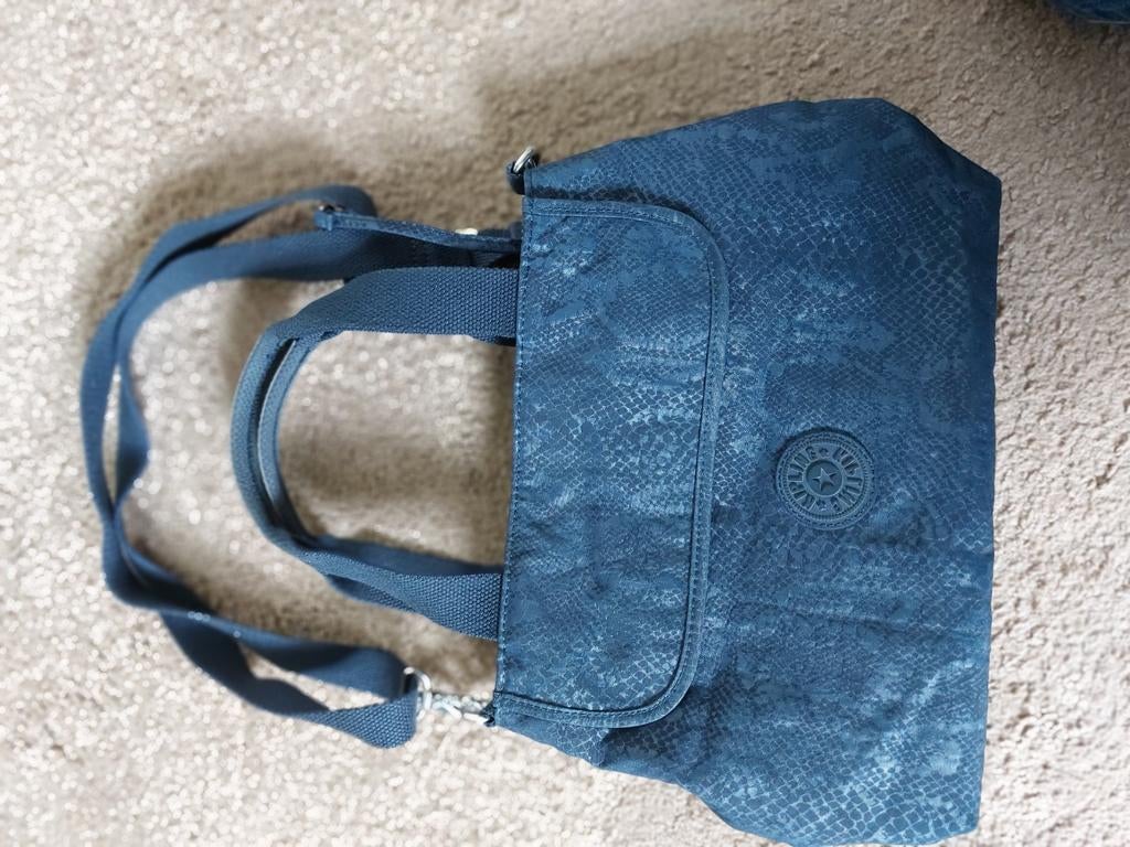 KIPLING hand/schoudertas, petrol, diverse vakken, zgan, Sieraden, Tassen en Uiterlijk, Tassen | Damestassen, Ophalen of Verzenden