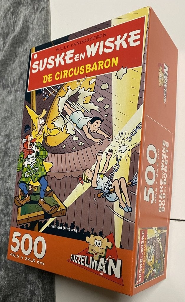 Suske en Wiske Puzzel 500 stukjes - De Circusbaron (NIEUW), Ophalen of Verzenden, 500 t/m 1500 stukjes, Nieuw, Legpuzzel