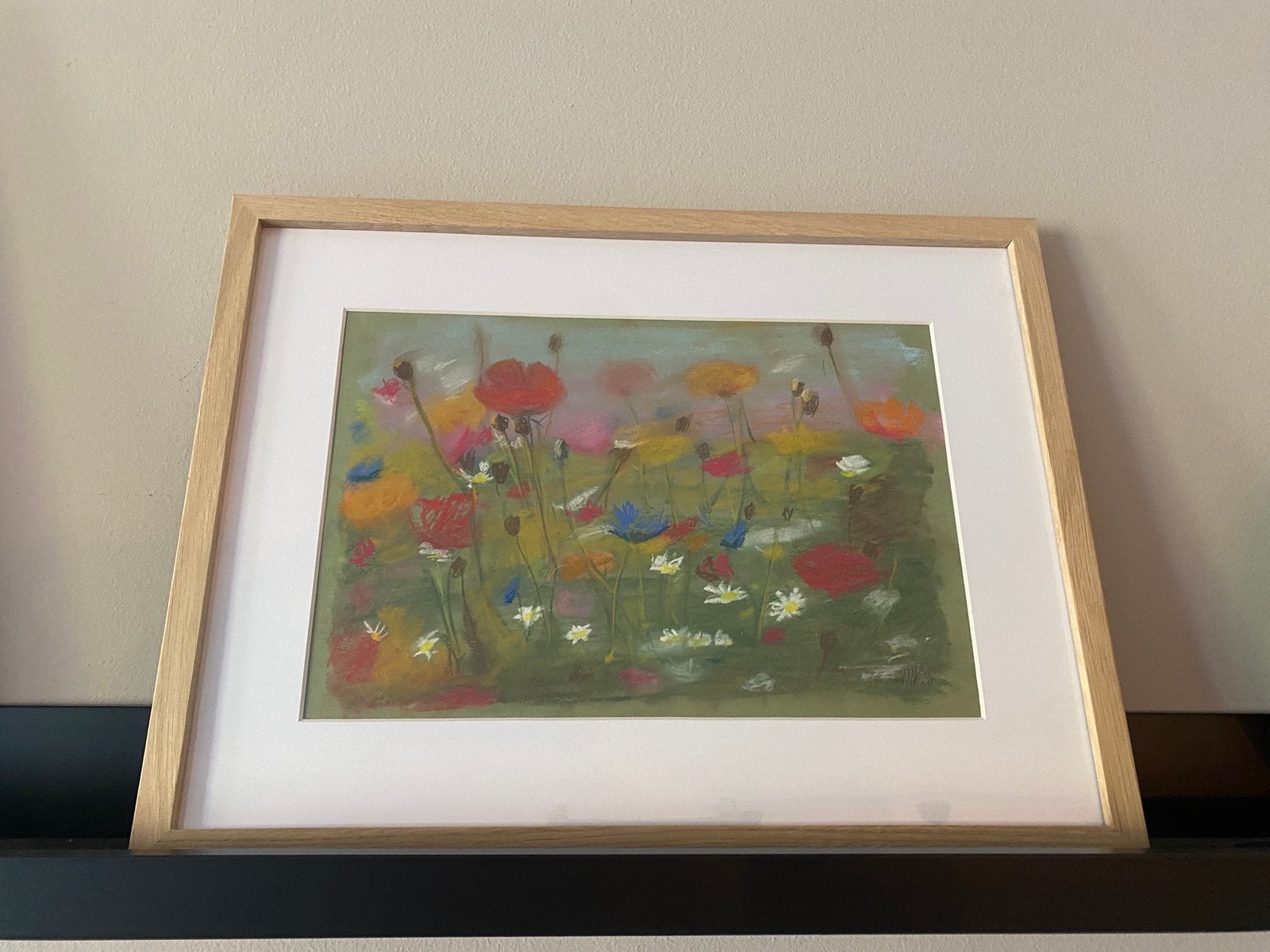 Origineel schilderij in houtenlijst, Ophalen of Verzenden
