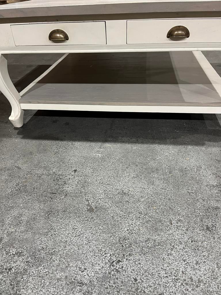Salontafel 1.00x1.00m met lades en opbergruimte, Huis en Inrichting, Tafels | Salontafels, Ophalen, Gebruikt, Vierkant, 50 tot 100 cm