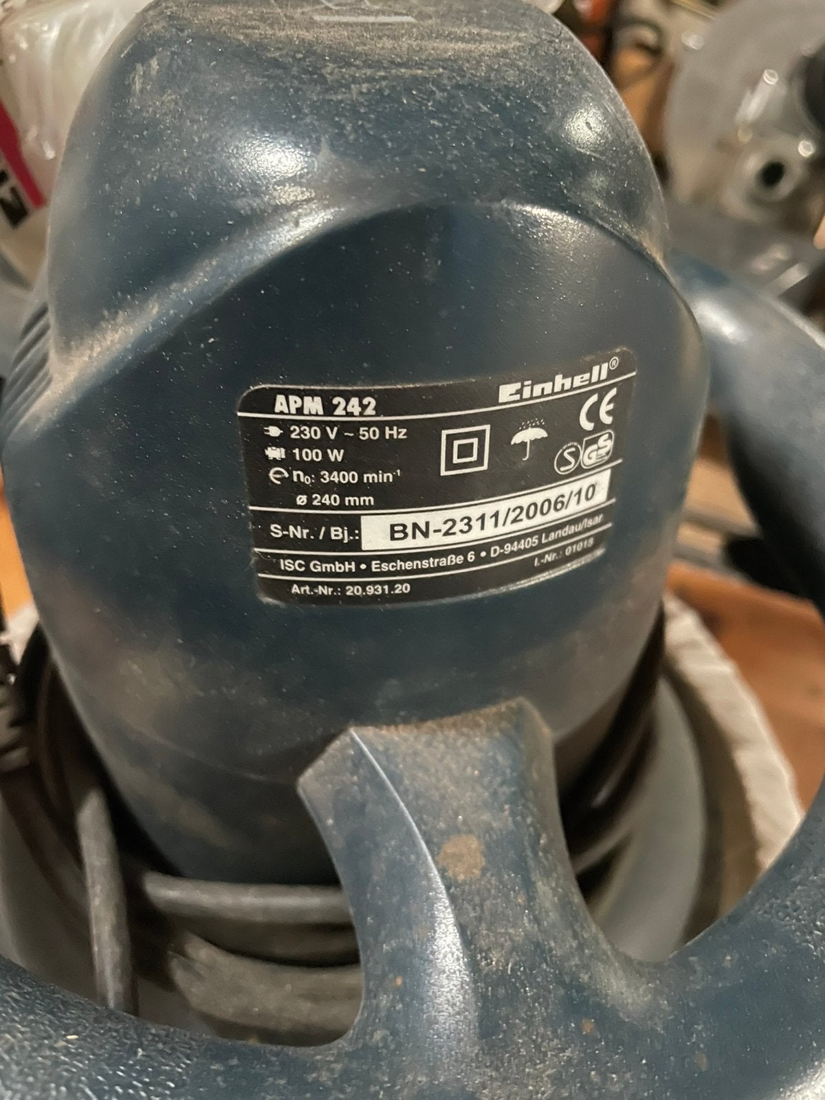 Poetsmachine Einhell, Ophalen of Verzenden, Zo goed als nieuw, 1200 watt of meer, Bandschuurmachine