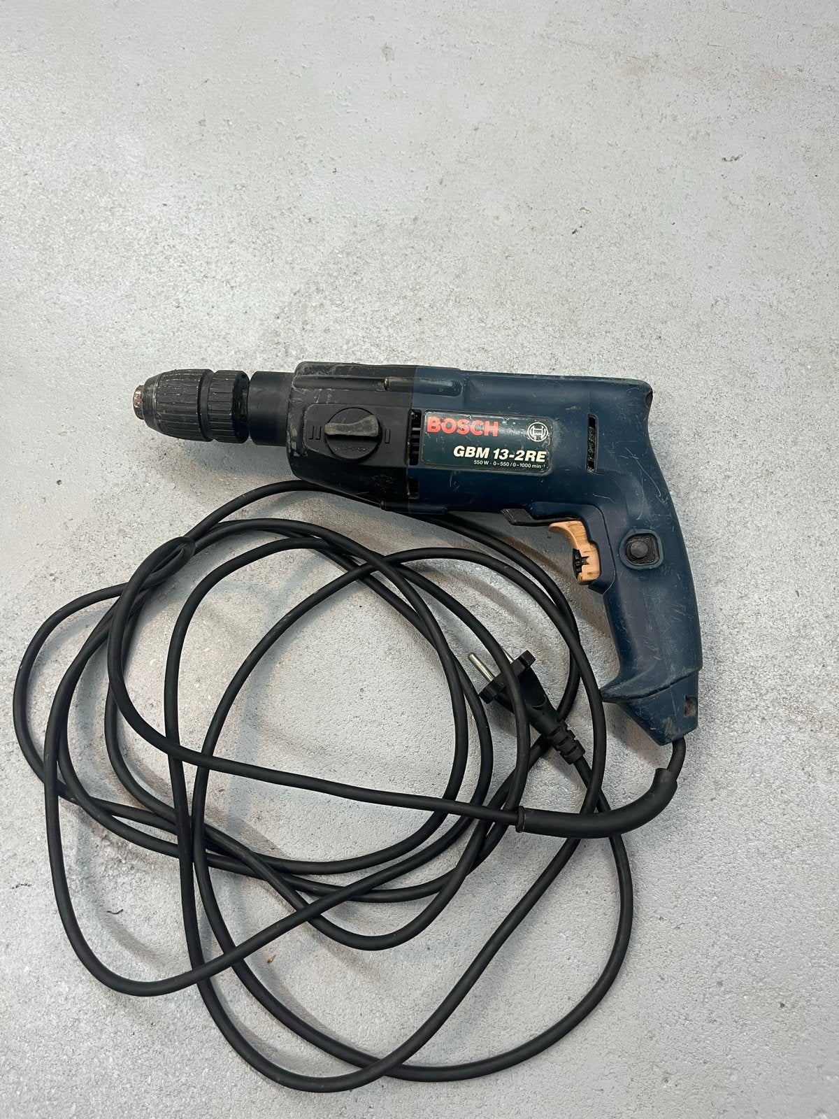 Bosch Professionele Boormachine 230V 550W met lang snoer, Boormachine, Gebruikt, Variabele snelheid, Ophalen of Verzenden