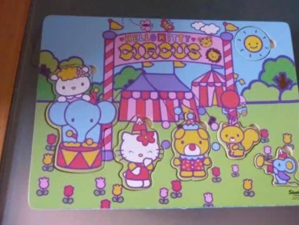 hello kitty houten puzzel, Ophalen, Zo goed als nieuw, Van hout, Minder dan 10 stukjes