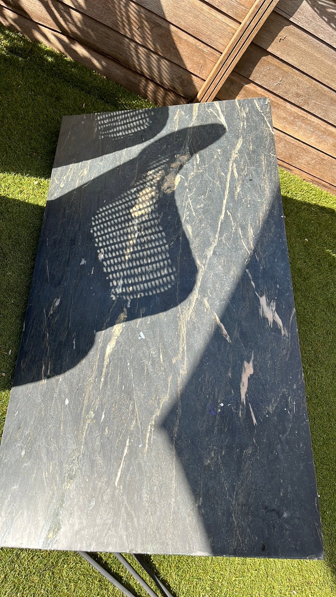 Zwart marmer tafelblad, Ophalen, Zo goed als nieuw, Rechthoekig, Overige materialen