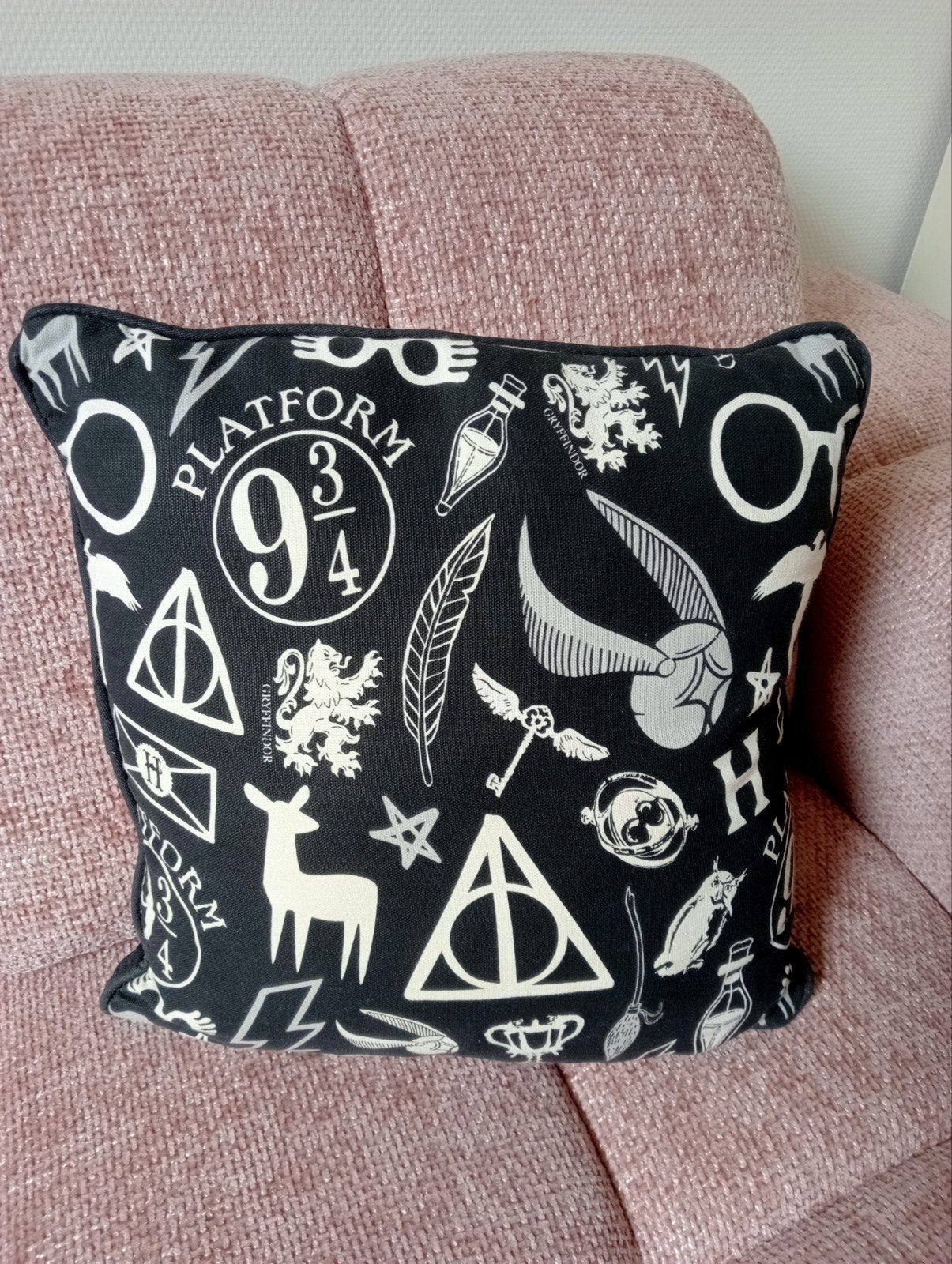 Harry Potter kussen, Ophalen of Verzenden, Wit, Vierkant