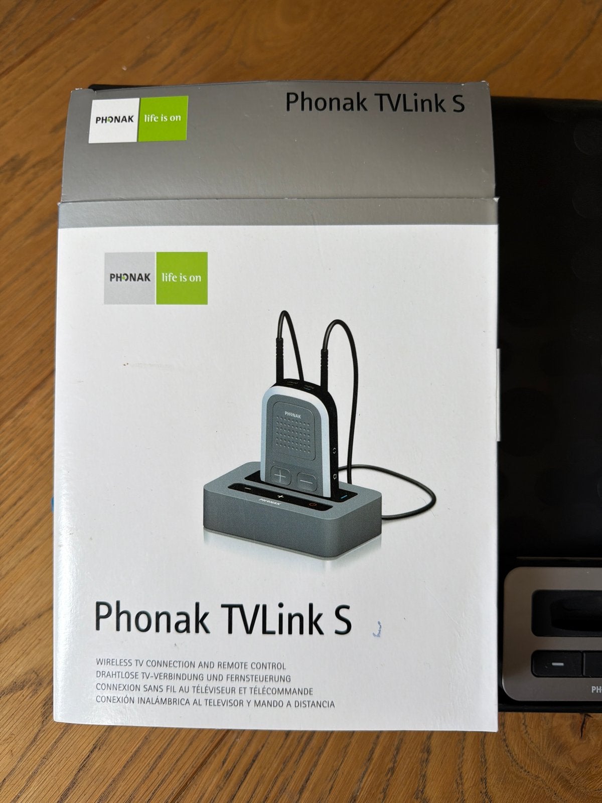 Phonak TVLink S & ComPilot II - Draadloze TV-verbinding, Ophalen of Verzenden, Zo goed als nieuw, Minder dan 2 meter, Overige kabels