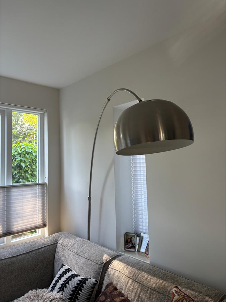 Booglamp zilver, Huis en Inrichting, Ophalen, Zo goed als nieuw, 150 tot 200 cm