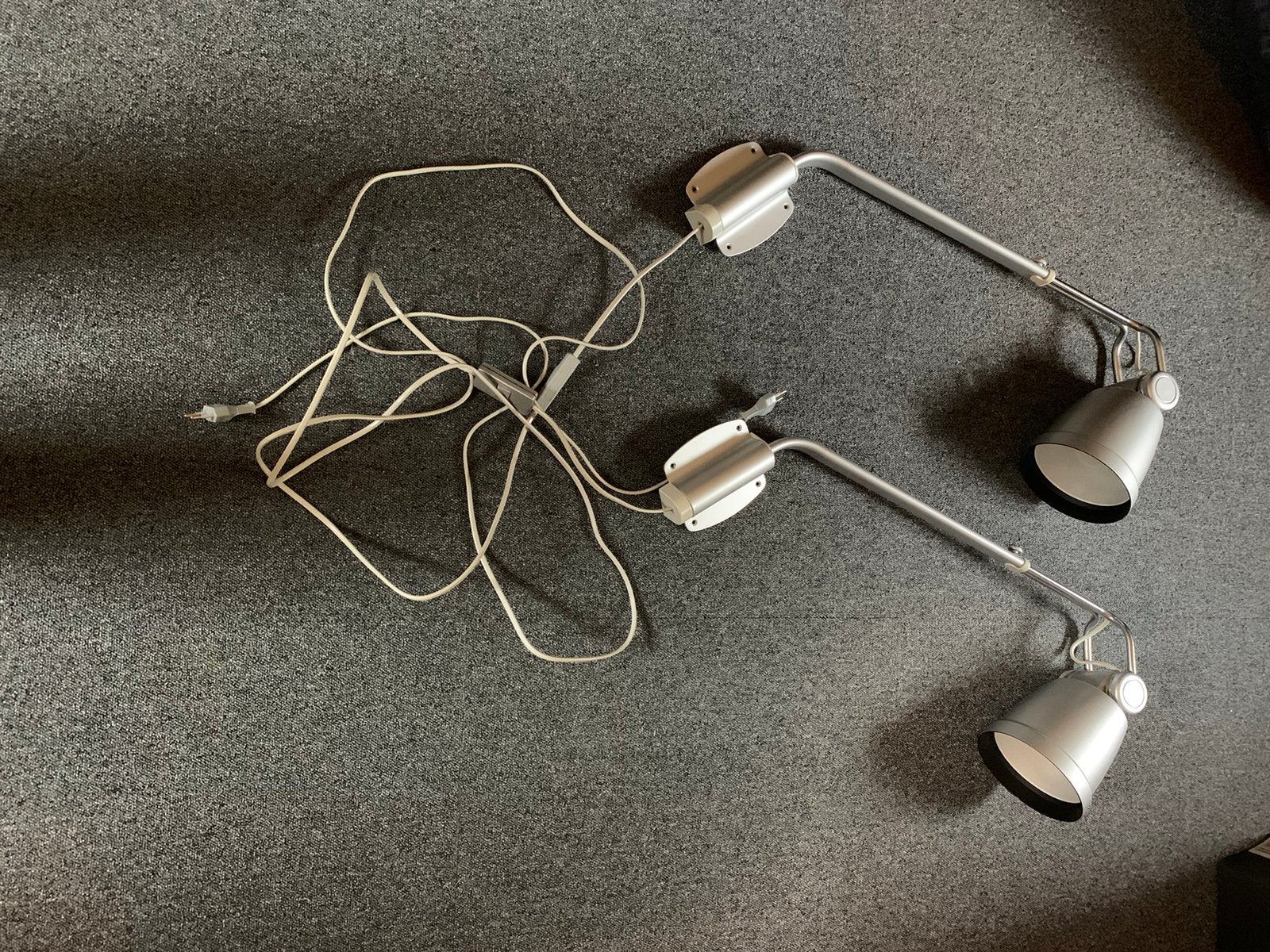 2 Wandlampen, uitschuifbaar, ikea max 60 Watt zilverkleur, Ophalen, Gebruikt, Metaal, Modern
