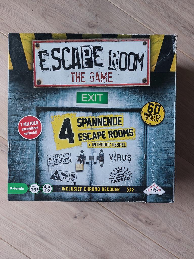 Te Koop; Escape room spel, Hobby en Vrije tijd, Gezelschapsspellen | Bordspellen, Vijf spelers of meer, Ophalen of Verzenden, Zo goed als nieuw