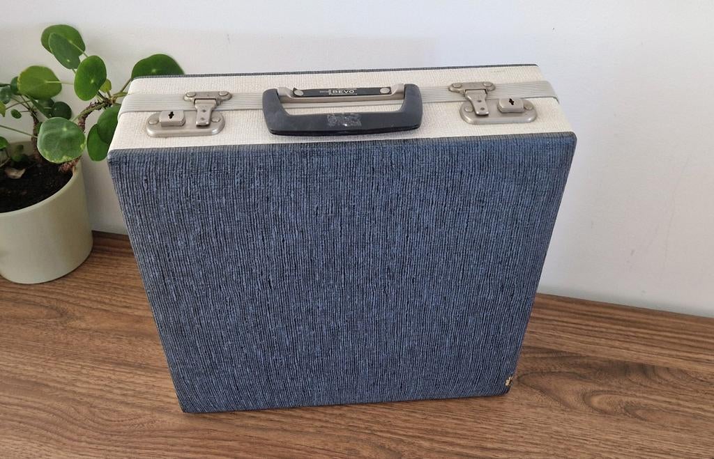 Vintage Bevo Platenkoffer voor 12 inch Vinylplaten, Ophalen, Gebruikt, Overige instrumenten