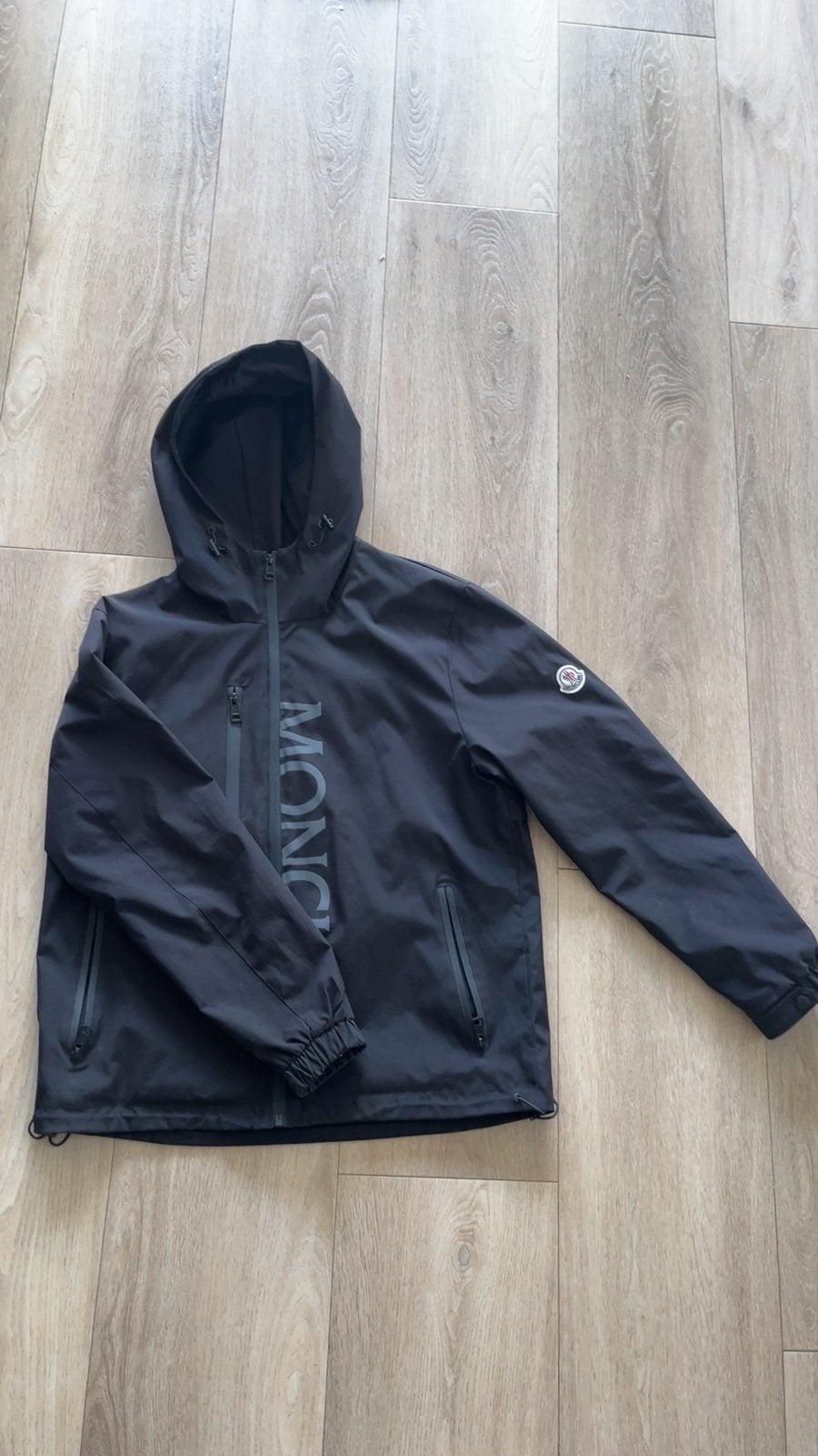 Moncler windbreaker, Kleding | Heren, Jassen | Zomer, Ophalen, Zo goed als nieuw, Zwart