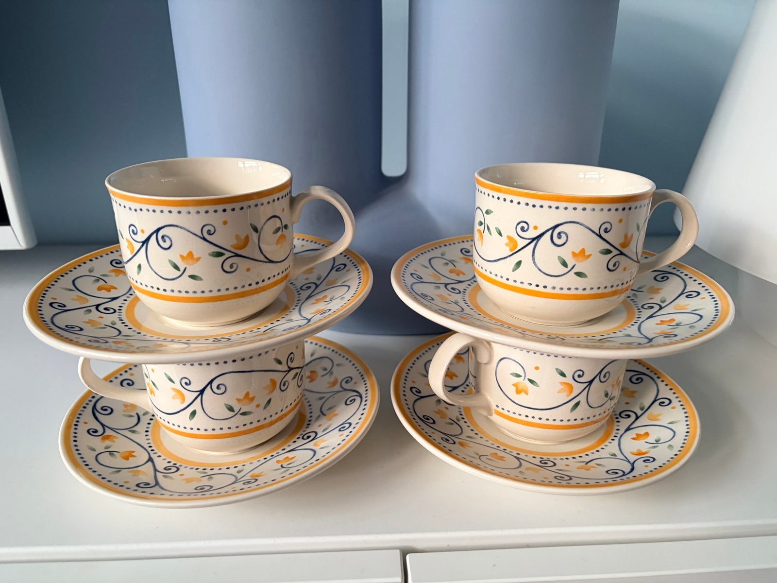 Vintage royal stafford kop en schotel set - 4 stuks, Ophalen