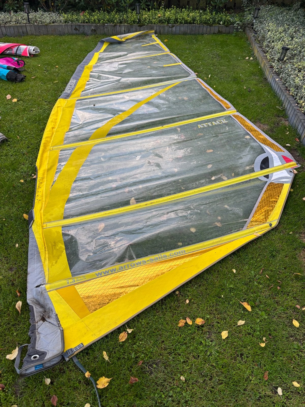 6 surfzeilen met schade - Ideaal voor creatievelingen, Watersport en Boten, Met zeil(en), Gebruikt, 6.5 m² tot 8 m², Ophalen of Verzenden