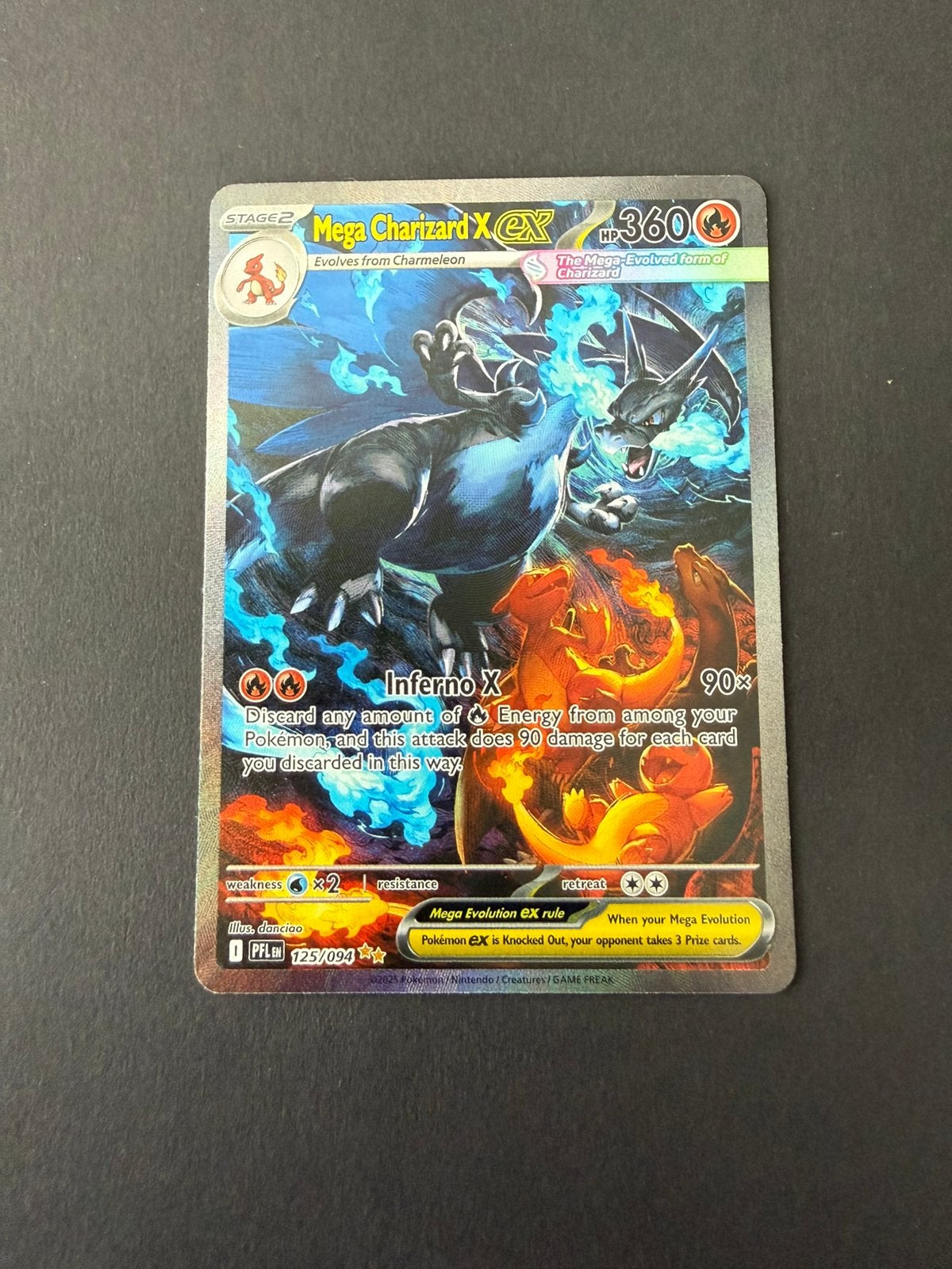 PFL 125/094 Mega Charizard X EX (zie beschrijving!), Ophalen, Nieuw, Losse kaart