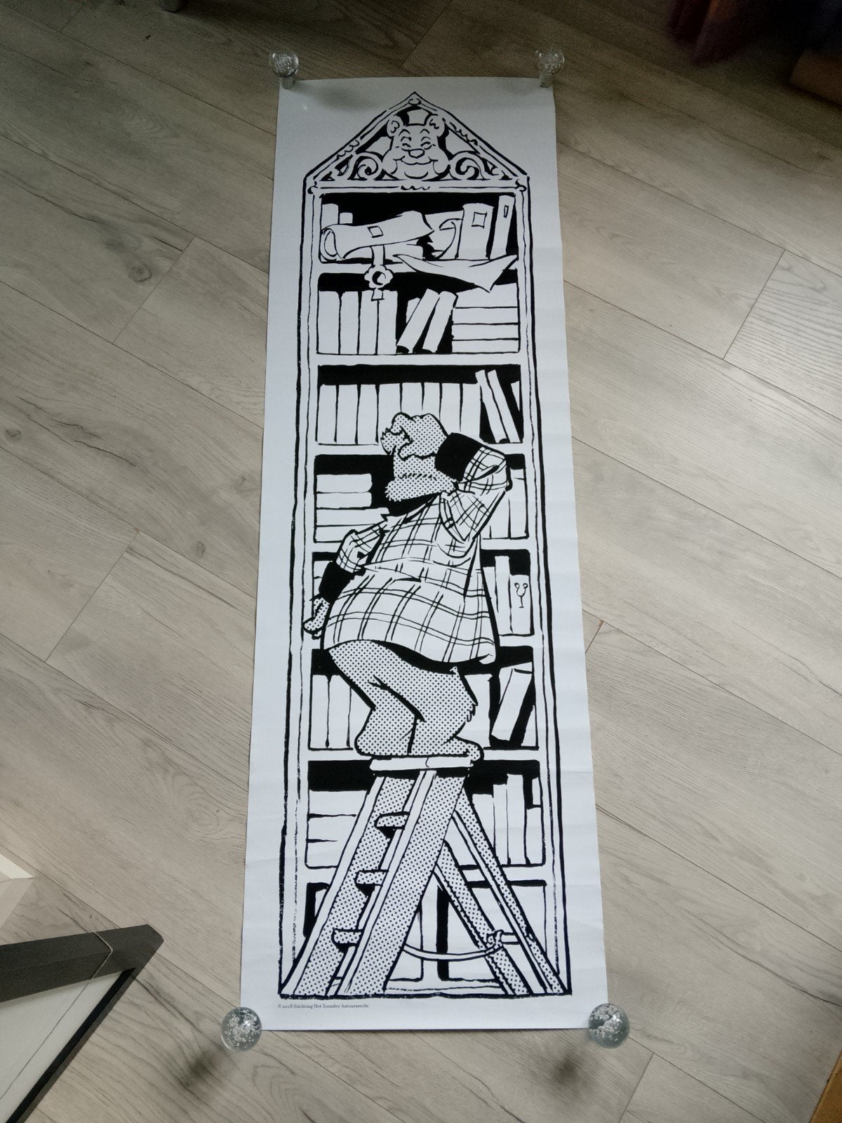 Olivier B. Bommel Boekenwurm poster - St. Het Lezende Boek, Deurposter of groter, Ophalen of Verzenden, Reclame, Rechthoekig Staand