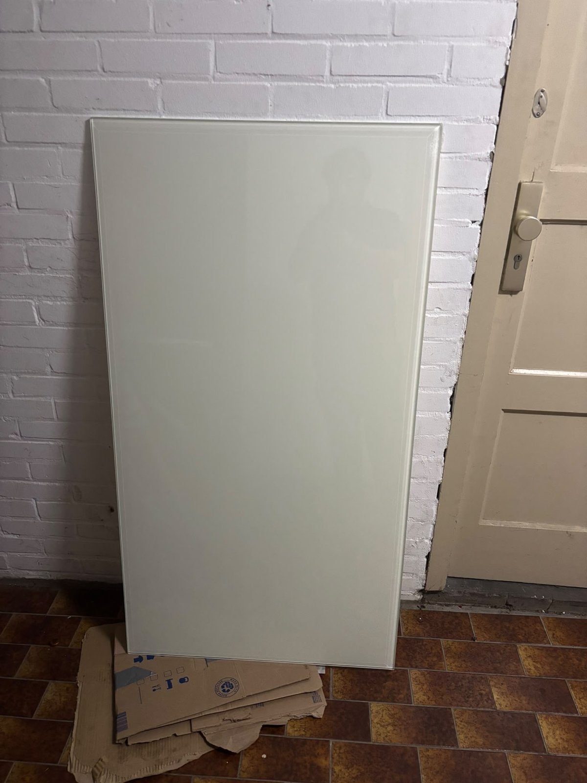 Glazen plaat 130x70 cm - Wit/Helderglas met nette hoeken, 100 tot 150 cm, Glas, Rechthoekig, 50 tot 100 cm