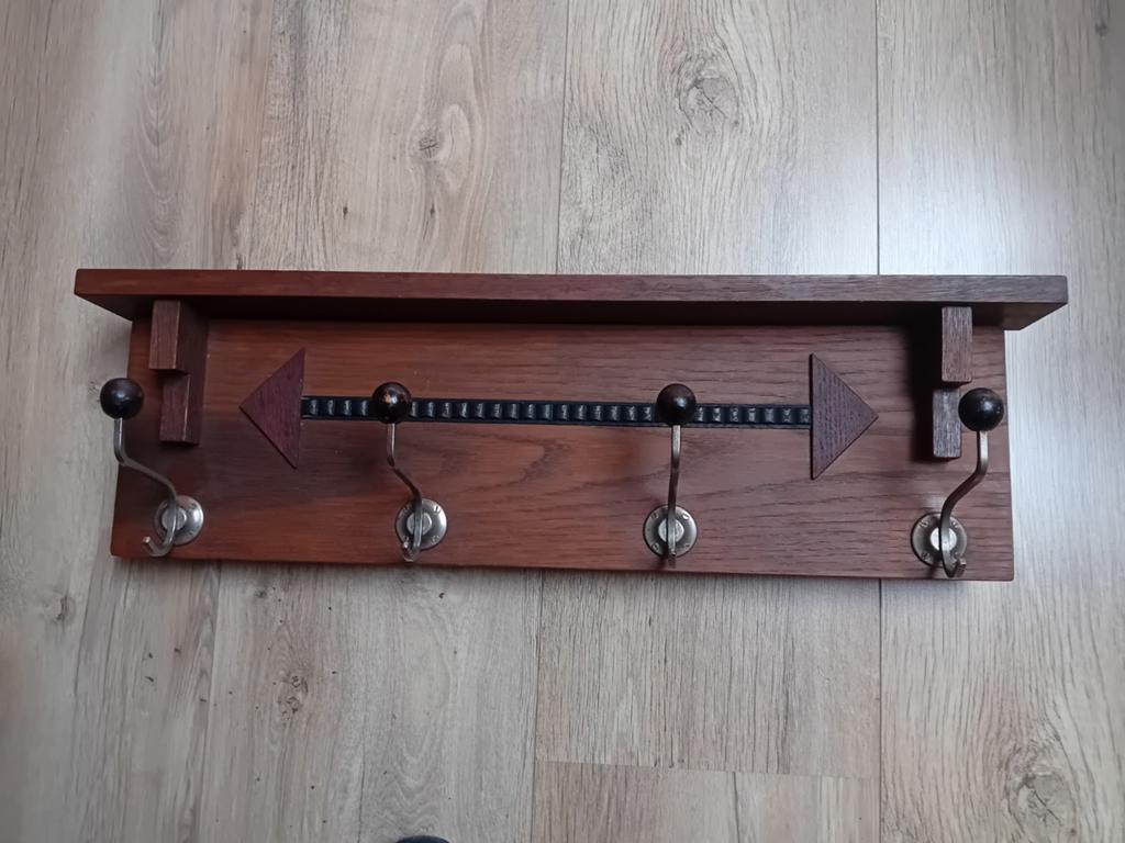 Mooie eiken Amsterdamse School kapstok, Antiek en Kunst, Ophalen