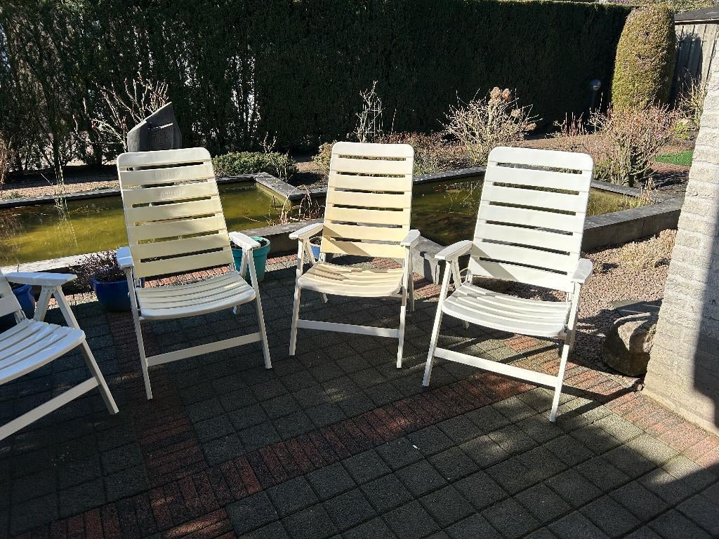 Kettler Tuinstoelen .Type Futura.Kunststof / aluminium 1105, Tuin en Terras, Tuinstoelen, Ophalen, Gebruikt, Wicker, Verstelbaar